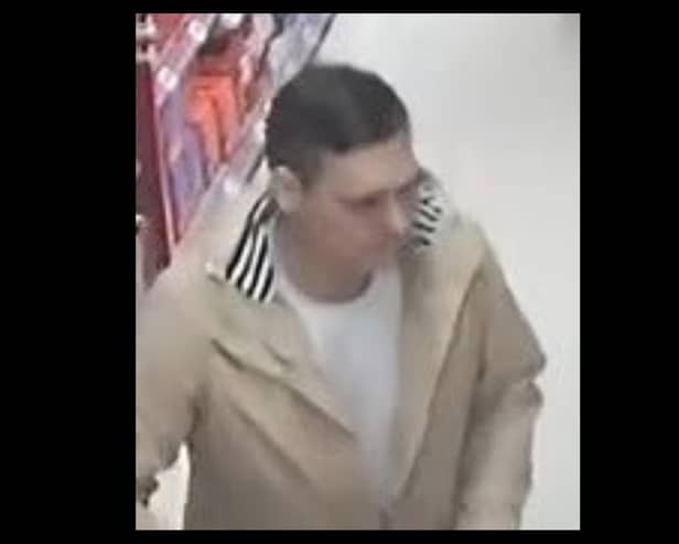 Police have released this image of a man they wish to speak to after alcohol was stolen from Waitrose in Brackley.