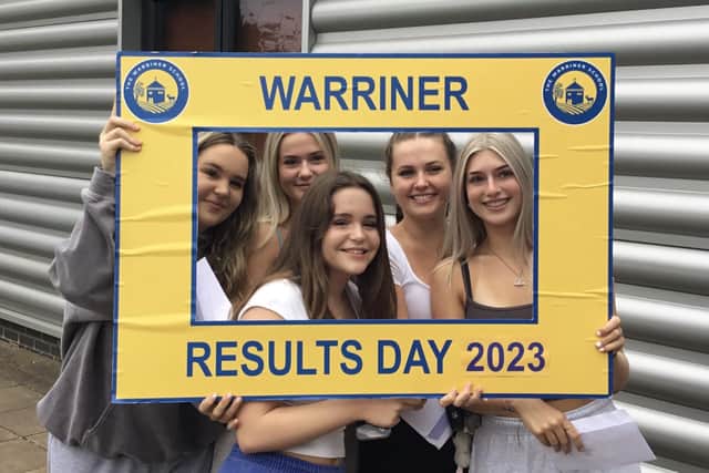 A group of A* art students from The Warriner School.
