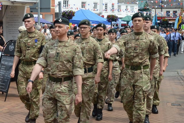 The parade was made up by a large various of military organisations.