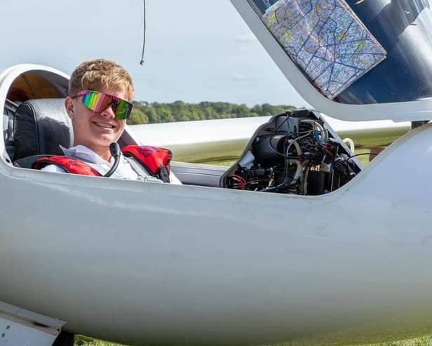 Talented teenager Oliver Ramsay has been chosen to fly for the British Gliding Championships at the upcoming junior world championships. (D.Edwards)