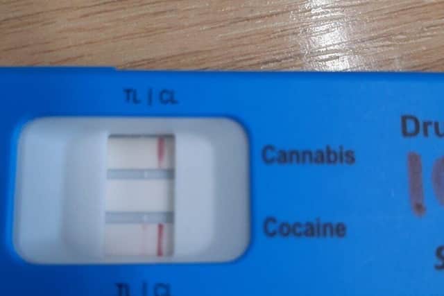 The drug wipe test result from the arrest of a woman in Bicester yesterday