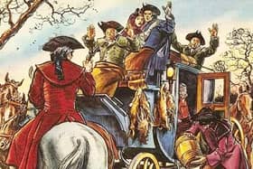 Highwaymen targeted stagecoaches, carriages, farmers on the roads in the 18th century.