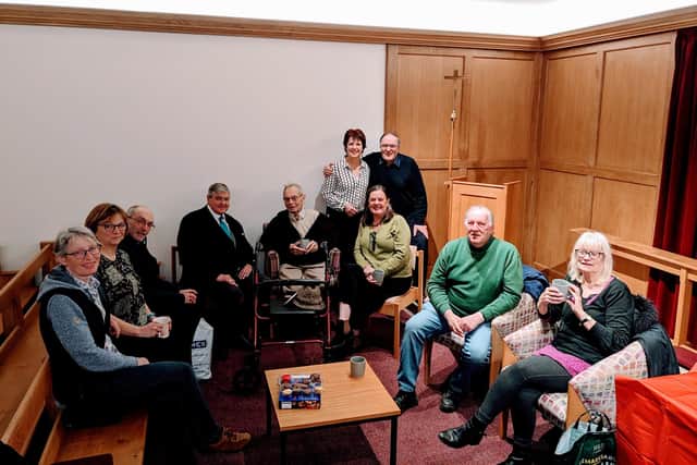 The Humphris Community Group, including former owner Maurice Humphris, at their latest meeting.