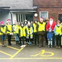 Rotarians and Guides with Santa Clause 
