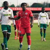 Cosmos Matwasa is staying on for another season at Brackley Town. Picture by Josh Nesden