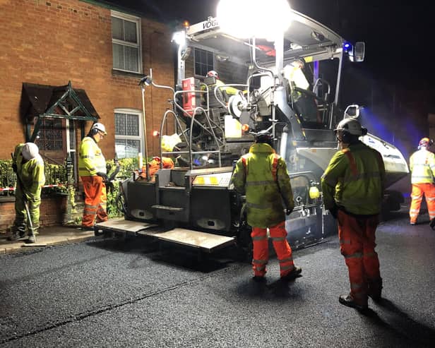 Oxfordshire County Council's highways team are trialling a new 'longer lasting' road surface in MIddle Barton.