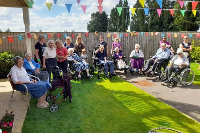 Residents enjoying Seccombe Court Sports Day.