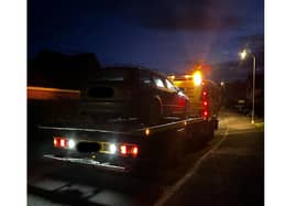 An uninsured driver has had his car seized after trying to hide from the police.