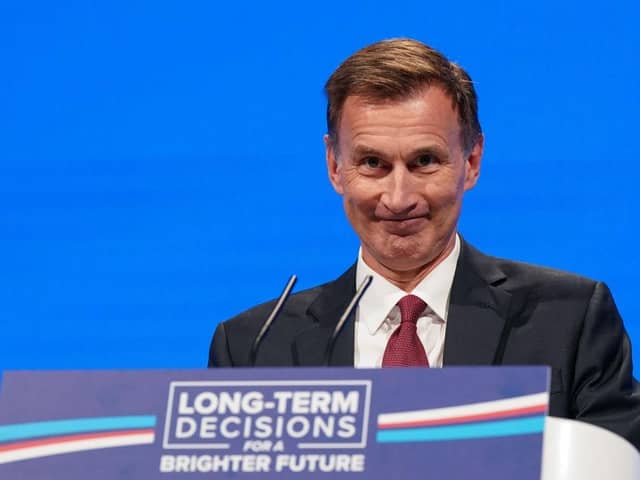 Jeremy Hunt, chancellor of the Exchequer, pictured at the Conservative Party Conference. Picture by Getty
