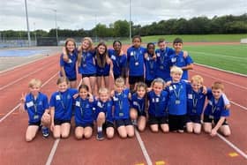 Banbury's Hill View Primary School came away with bronze and a gold medal at the recent Oxfordshire School Games Quadkids athletics finals.