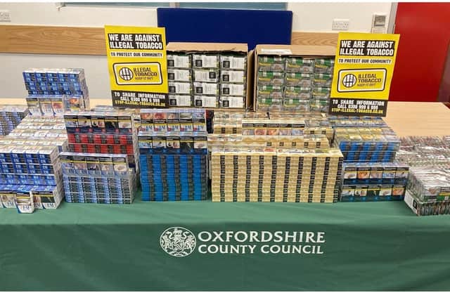 The cigarettes and tobacco were the largest seizure made by Oxfordshire County Council at the time.