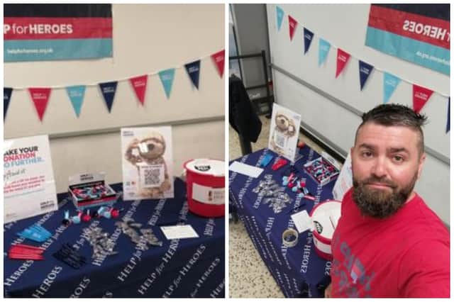 Army veteran Wayne Crosfield, who served for 16 years, will be returning for his third year to lead the collection at Tesco on Saturday June 17 and Sunday June 18, from 10am.