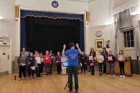The Cotswold Youth Choir at their first rehearsal in Chipping Norton Town Hall last month.