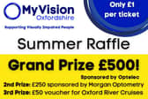 MyVision Summer Raffle. Grand Prize £500!