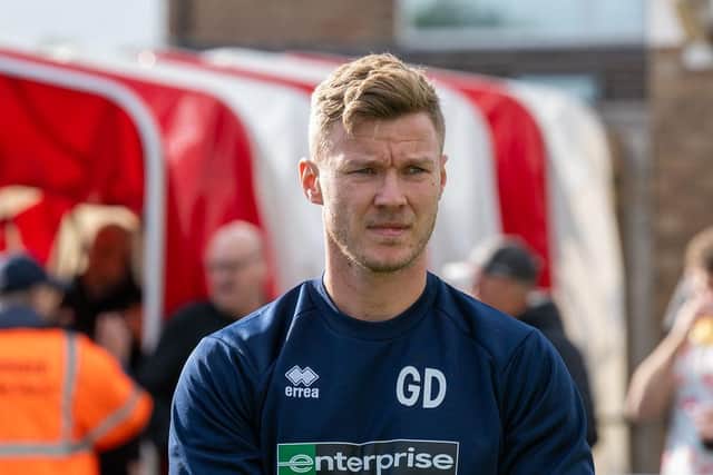 Gareth Dean wants to see more consistent aggression from his Brackley Town players. (Photo credit: Pete Keen)