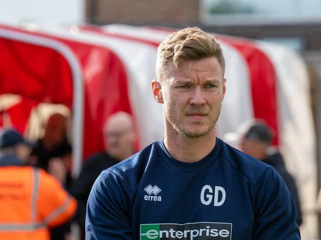 Gareth Dean wants to see more consistent aggression from his Brackley Town players. (Photo credit: Pete Keen)