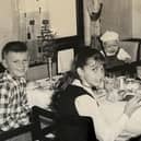The Johnson family aboard the Queen Mary, l-r Ronnie, sister Gail, baby brother Wayne and mother Rita Johnson