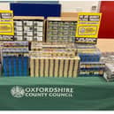 Around £20,000 worth of illicit cigarettes and tobacco was discovered at the couple's address in Banbury.