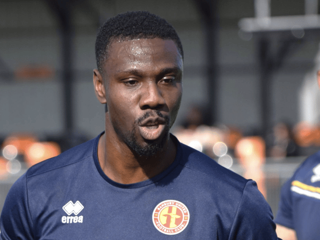 Yaw Ofosu already has a new injury concern despite only just returning for Banbury United. (Photo credit: Julie Hawkins)