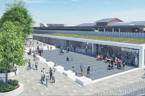 An artist's impression of how Oxford Station might look after the revamp