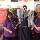 It was smiles all around as staff and residents got into the spooky spirit.