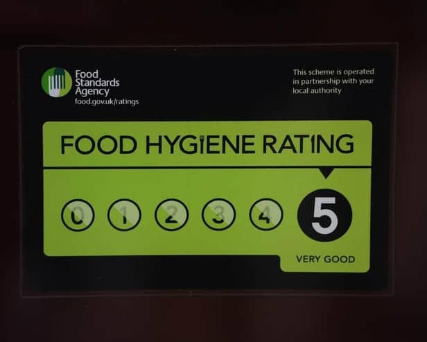 giene ratings have been released by the Food Standards Agency.