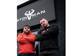 Banbury's strongmen and founders of Oxfordshire's Strongest Man and Woman, Kaleem Niazi and Paddy Haynes.