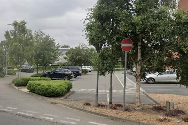 The Spiceball Leisure Centre car park where customers have experienced difficulty with the new 'smart' parking system