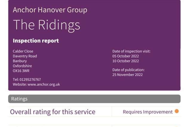The Ridings care home requires improvement according to the Care Quality Commission