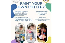 The Brackley town mayor is hosting a paint your own pottery event this Saturday to raise money for her two chosen charities.