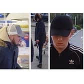 Northamptonshire Police would like to speak to the men photographed about a theft from Brackley Tesco earlier this month.