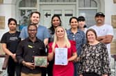 Some of the team at The Langston Nursing Home with their Gold Standards Framework (GSF) Quality Hallmark Award.
