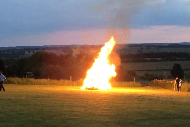 About 100 people attended a special Jubilee concert in St Michael's Church, Aynho, and about 200 watched the beacon lighting. The Edge Hill beacon was visible from Aynho and one other further north.