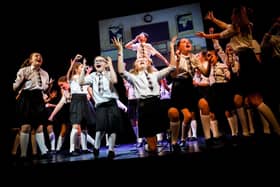 Stagecoach Performing Arts Banbury and Brackley students on stage in London's West End.