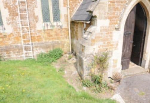 Kingham Church were lead was stolen from the roof. A cigarette end was traced to one of the thieves by DNA testing
