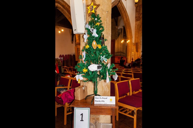 One of the fantastic decorated Christmas trees at the festival.