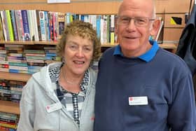 Married volunteers David and Jen urge others to help out at hospice charity shops