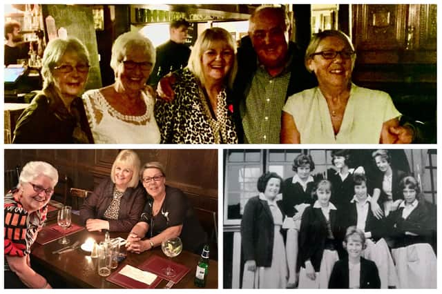 A photo from the class of ’63, taken 60 years ago - and photos from a recent mini-reunion.
