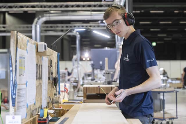 James Boyes, MBE competing at the 2022  WorldSkills Special Edition in Basel, Switzerland.