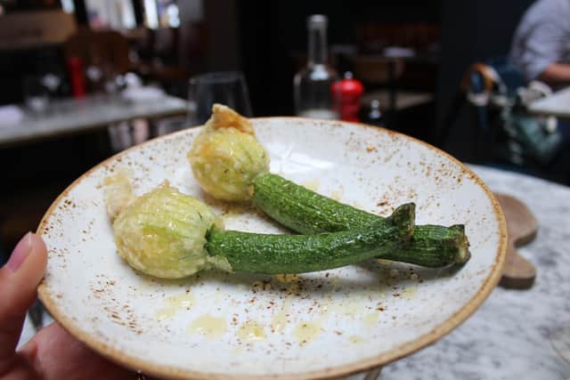Blandford Comptoir is well-known for its courgette flower with goat curd, honey and truffle oil.