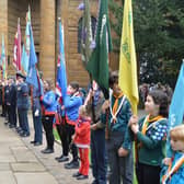 A procession of current service personnel, cadets, veterans, scouts, local organisations, and civic dignitaries marched through the town to St Mary’s Church.