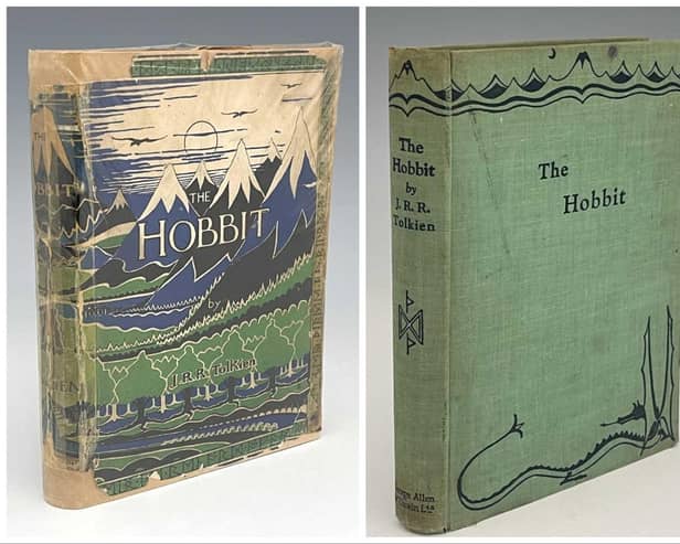 A rare first edition, first impression of J.R.R Tolkien's 'The Hobbit' has been discovered and is set to fetch more than £10,000 at auction. Photo by Kinghams Auctioneers