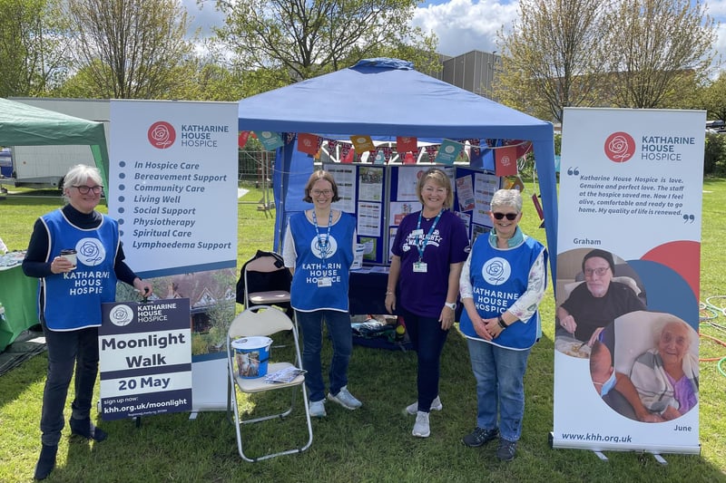 Katharine House Hospice volunteers were out in force at the Coronation Party in the Park, Adderbury to encourage volunteers and fundraisers