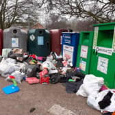 Dumping rubbish at bottle banks is an offence which could attract a fine