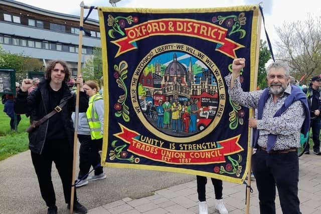 Trades unionists from all over the county met for the traditional May Day March in Oxford