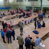 Counting of the election results for West Oxfordshire District Council took place at The Windrush Leisure Centre in Witney (photo from West Oxfordshire District Council Tweet)