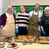 Chef David Lively alongside some of the volunteers who ensure no one went without a Christmas lunch in Bloxham.
