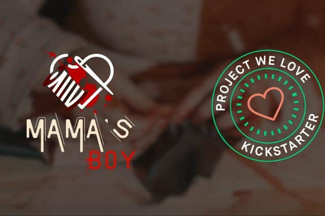 Mama's Boy Logo and the Kickstarter project we love badge.