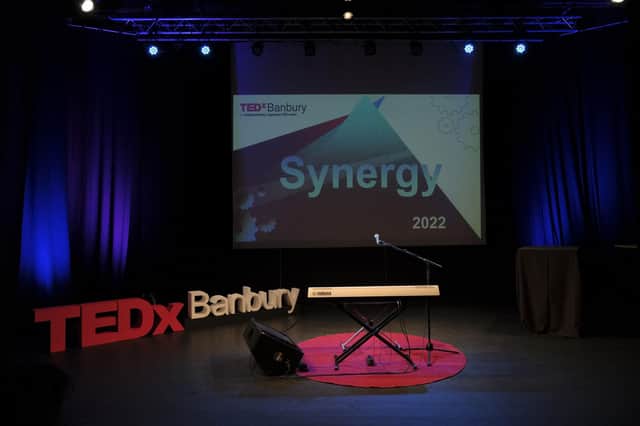 The stage at last Saturday's TEDx Banbury synergy event.