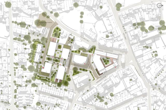 The proposed site plans for the redevelopment of the Calthorpe Centre.